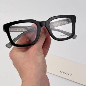 Gucci GG2071OL 001 Unisex Eyeglasses – Black / Grey Square